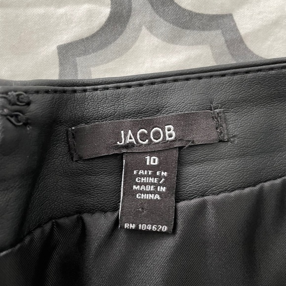 Jacob Black Faux Leather pencil skirt - Picture 3 of 3